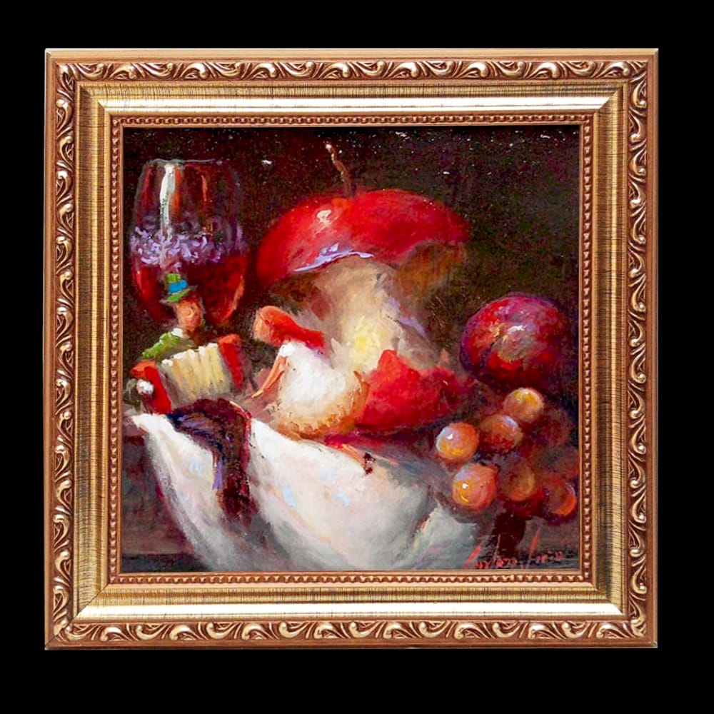 Cortejo de Algodão - Palhacinho tocando sanfona, pintura de circo